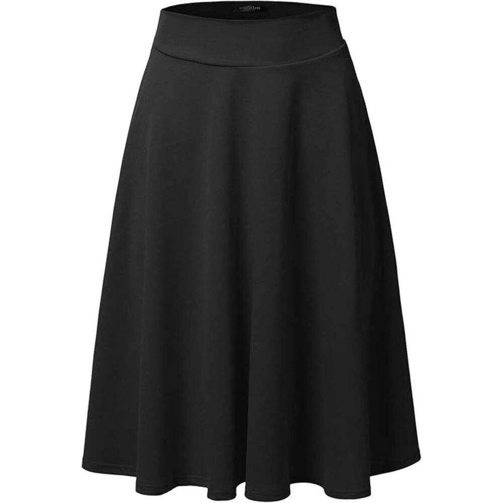 Stretchy High Waisted Flare Skirt, Medium, 13L-191B001